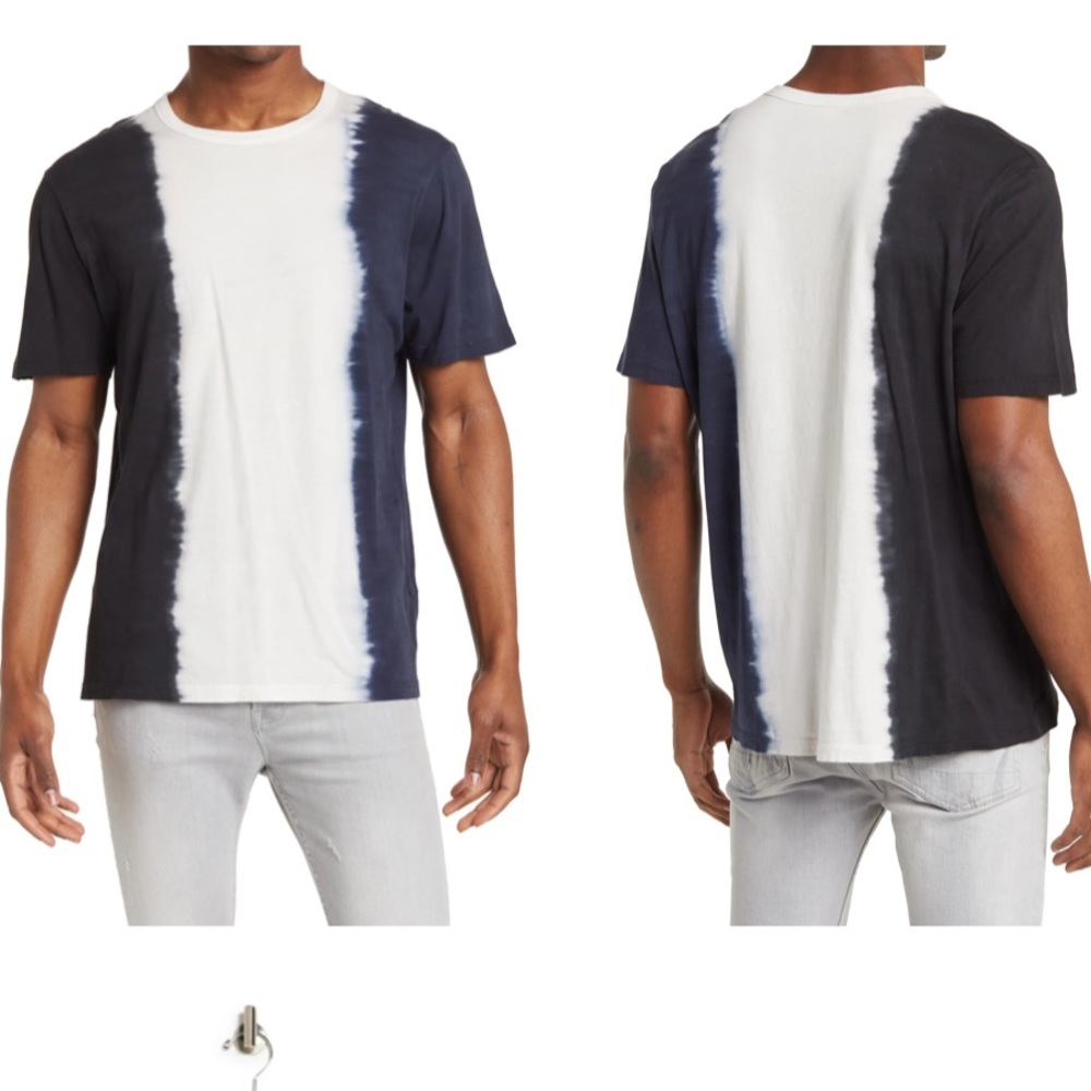 BALDWIN MENS CLINTON DYE T-SHIRT BLACK BLUE WHITE SIZE SMALL NEW